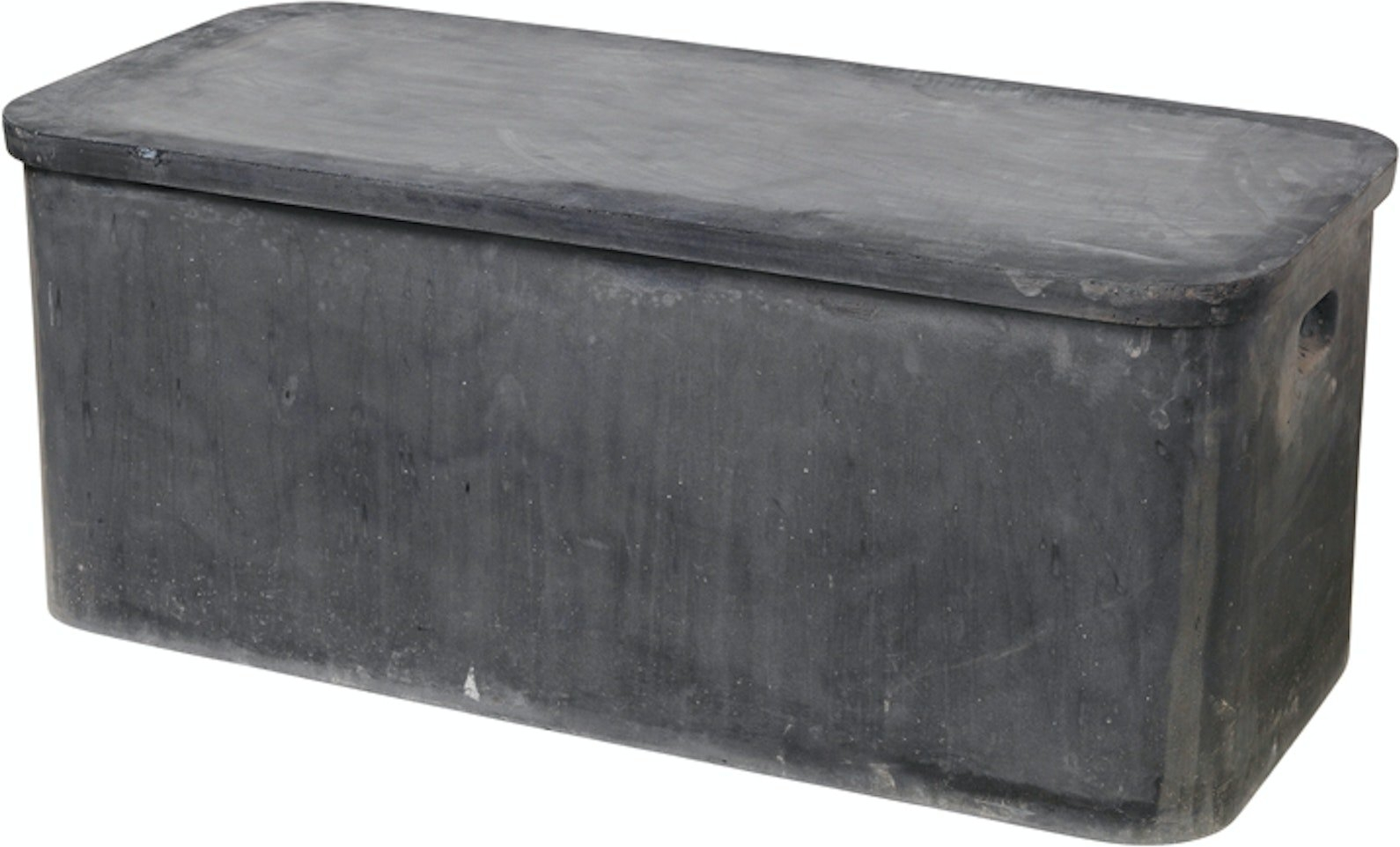 Stilfuld opbevaringsbænk i sort fibercement fra Broste