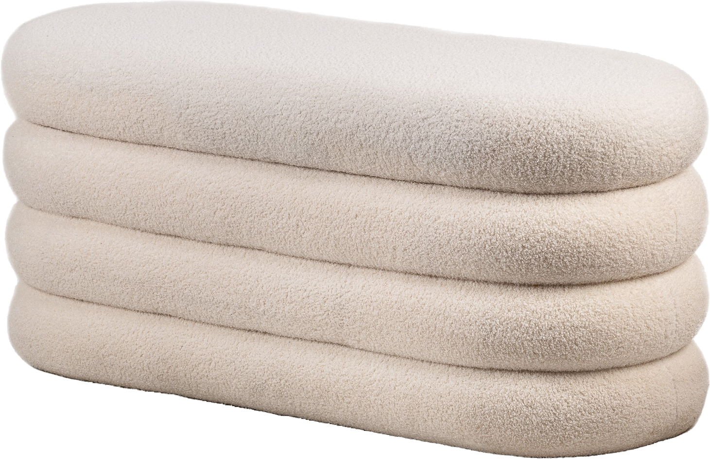 Bænk Nordlys Furniture Uppsala   Hvid Bouclé   Skandinavisk Siddeplads Til Entré  Stue Og Soveværelse  H45xb100xd40 Cm  Oeko-tex