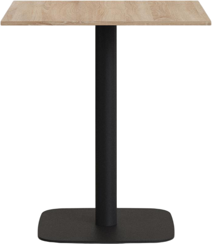 Barbord Højbord Kave Home Tiaret Moderne Nordisk ø60 H98 Cm Lys Natur Top Med Sort Stålstel