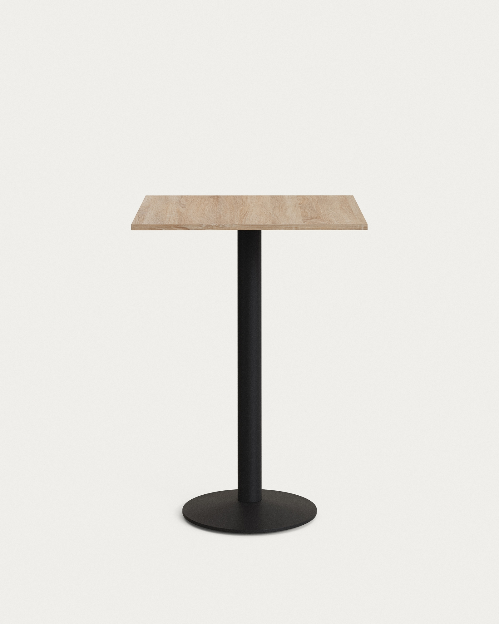 Barbord Kave Home Tiaret Rund Fod ø60   H98 Cm Stål  Spånplade Lys Natur