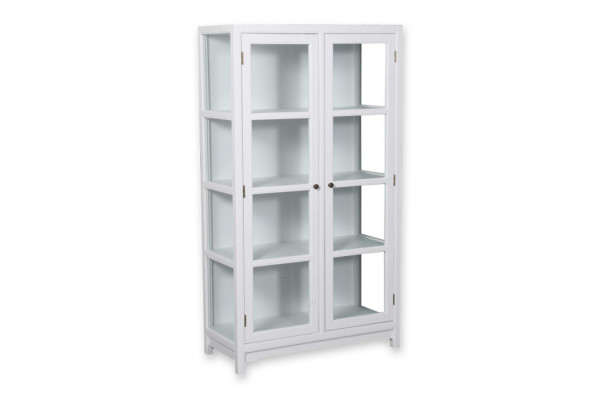 Barsø Vitrineskab 160x90x40 Cm Hvid