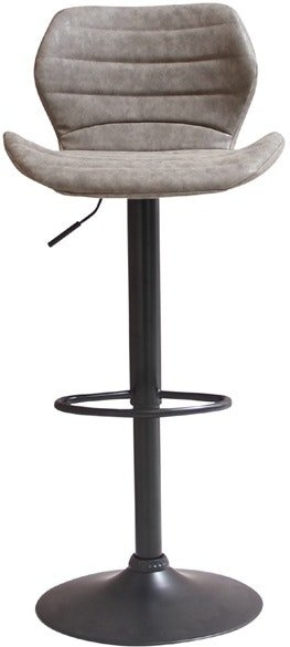 Barstol Barkrakk House Of Sander Bola   Gråt Læder Med Fodstøtte Ergonomisk H108 Cm