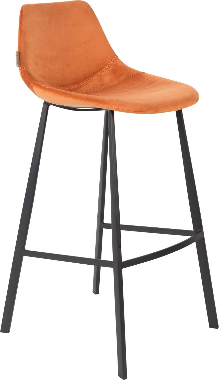Barstol Franky fra Dutchbone - Brændt Orange & Stålramme