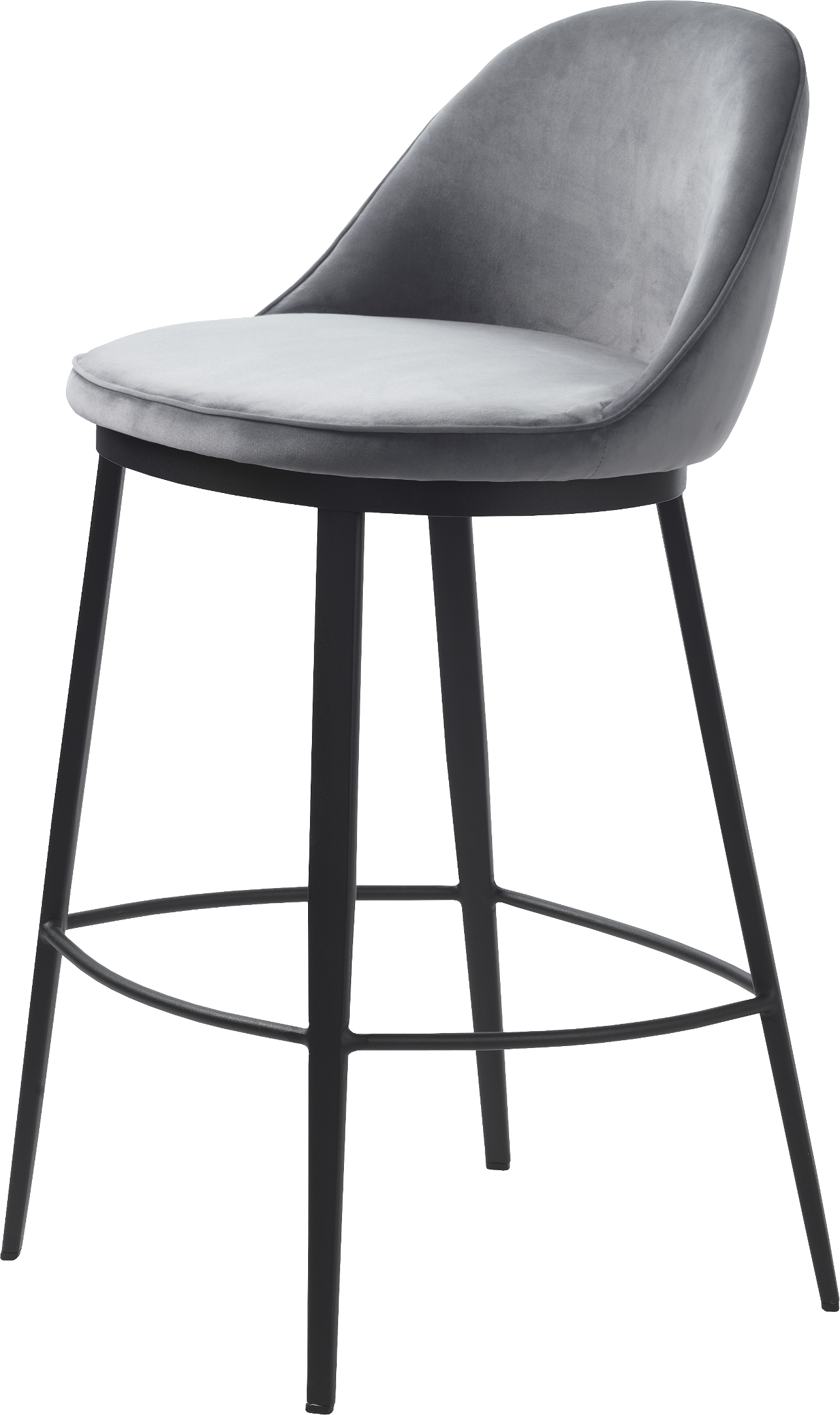 Barstol Gain Fra Nordique Design   Sort Fløjl   H89   B48 Cm