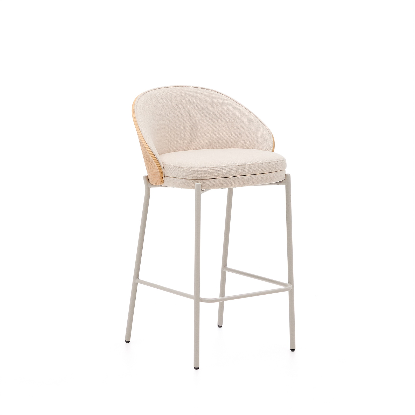 Barstol Eamy fra Kave Home – Beige Polstret 65 cm