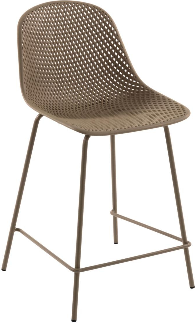 Barstol Kave Home Quinby Beige   Uv-resistent Polypropylen Med Pulverlakeret Stålramme Og Fodstøtte