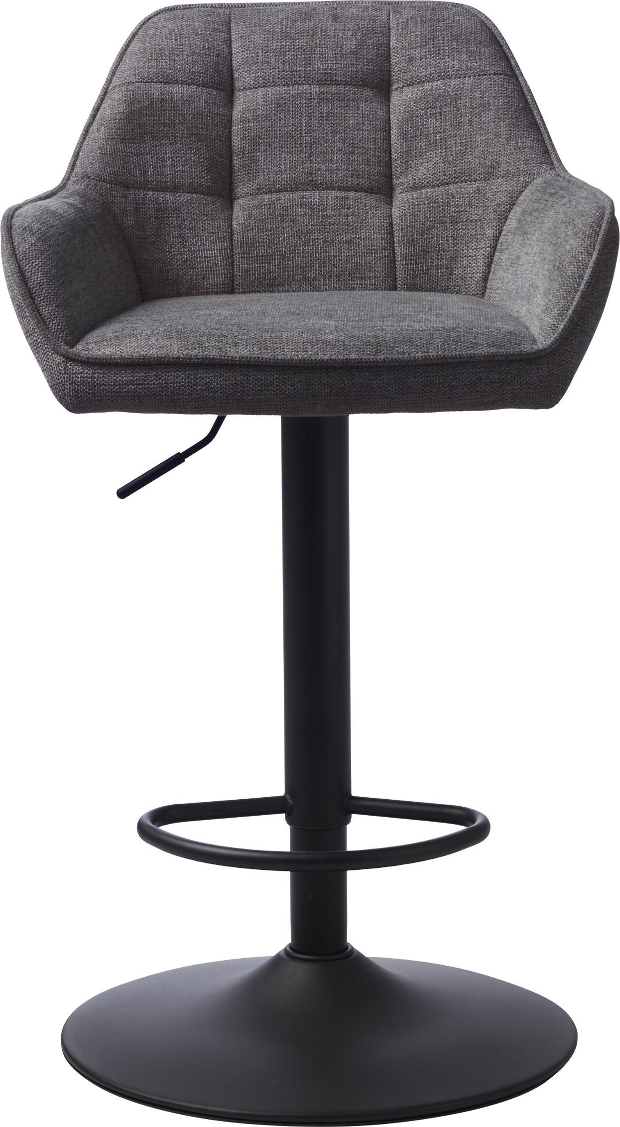 Barstol Nordique Design Nolan   Mørkegrå Brego-stof Med Sort Metalbase H103   Cm