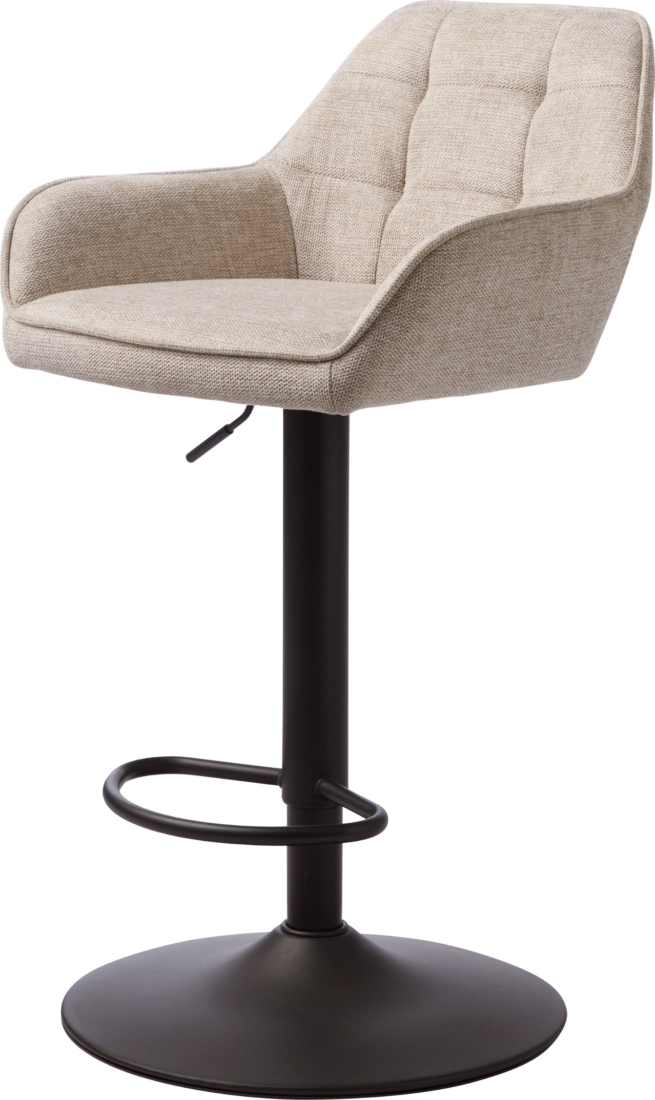 Barstol Nordique Design Nolan   Sand Med Brego-stof Og Sort Metalben