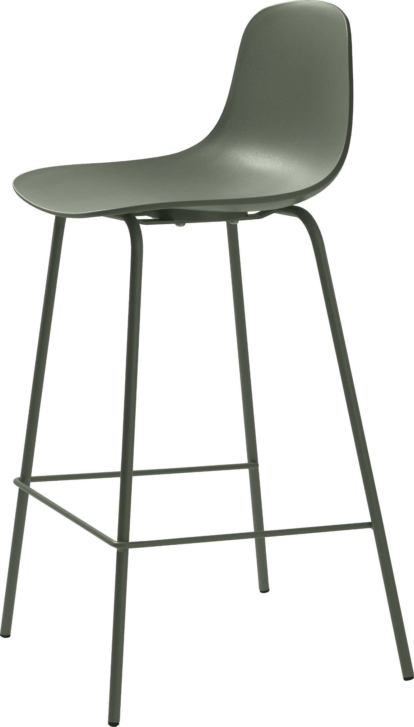 Barstol Nordique Design Whitby Olivegrøn Med Petrol Sæde  Sort Metalstel  H93ã B41ã D48 Cm  Siddehøjde 67   Cm  Sæt
