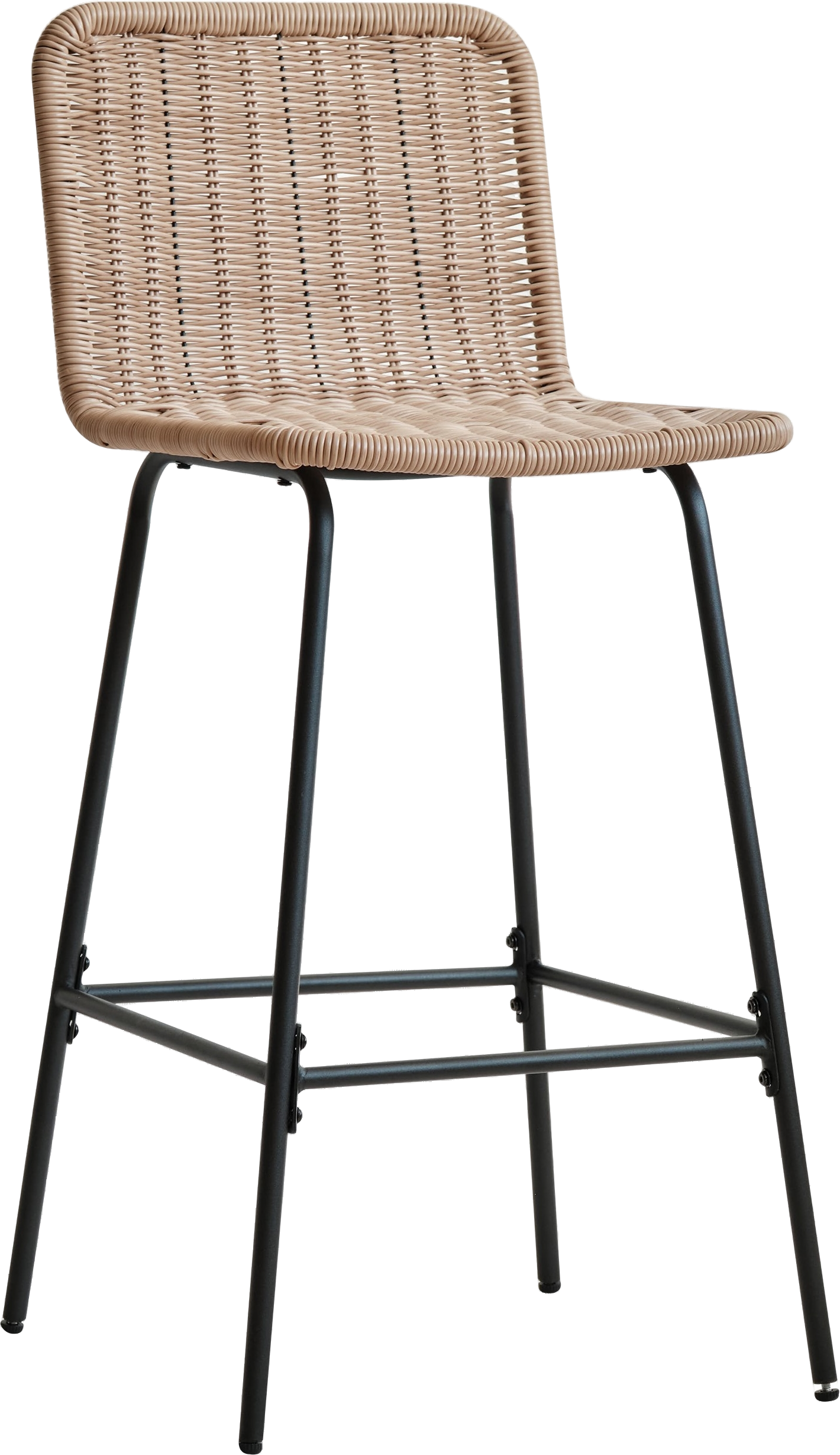 Barstol Nordlys Furniture Tabbangkok Mørkebrun Fibresæde Sort Epoxystel H103ã B48ã D47 Cm