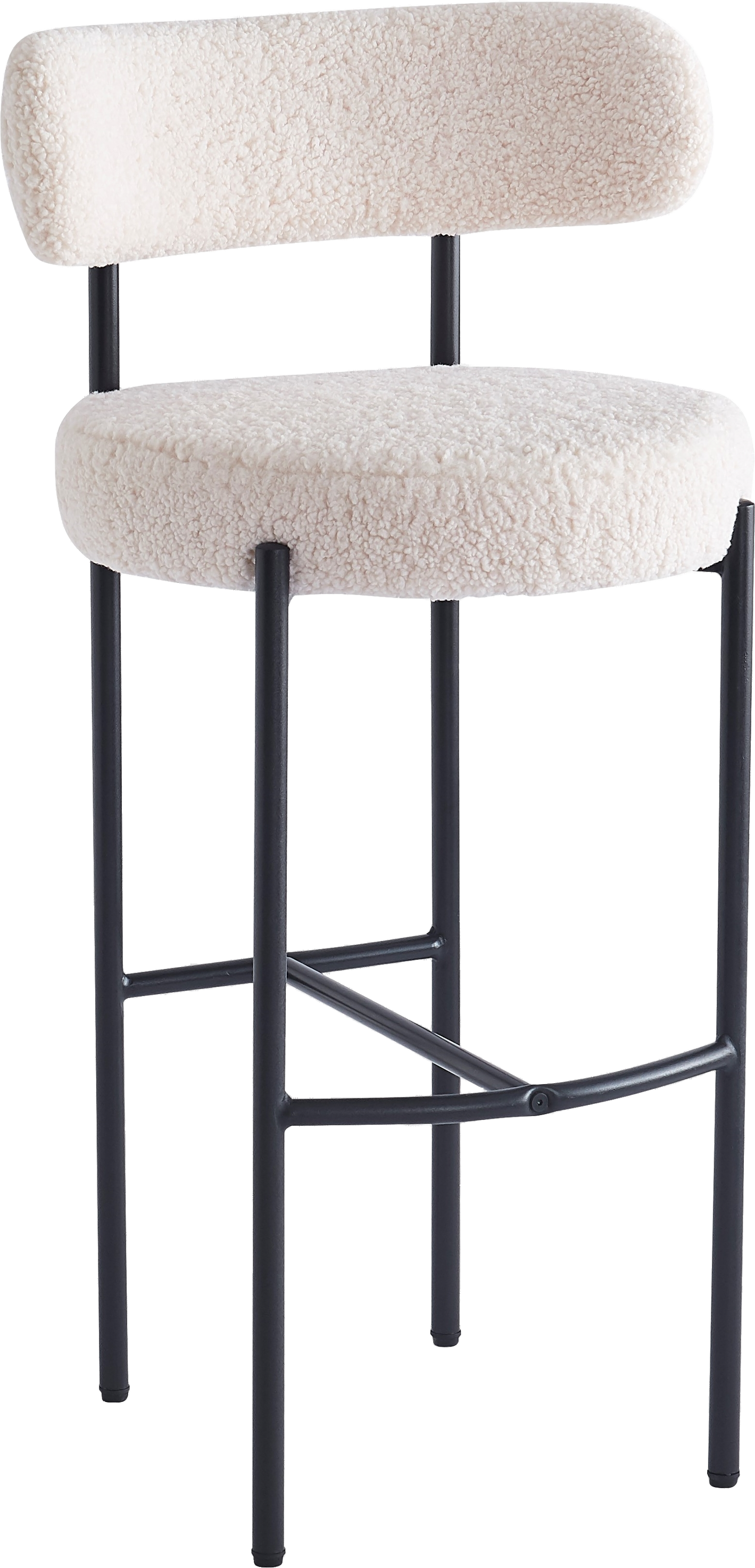 Barstol Nordlys Furniture Tablars   Hvid Bouclé   øko-tex-certificeret  Moderne Skandinavisk Design