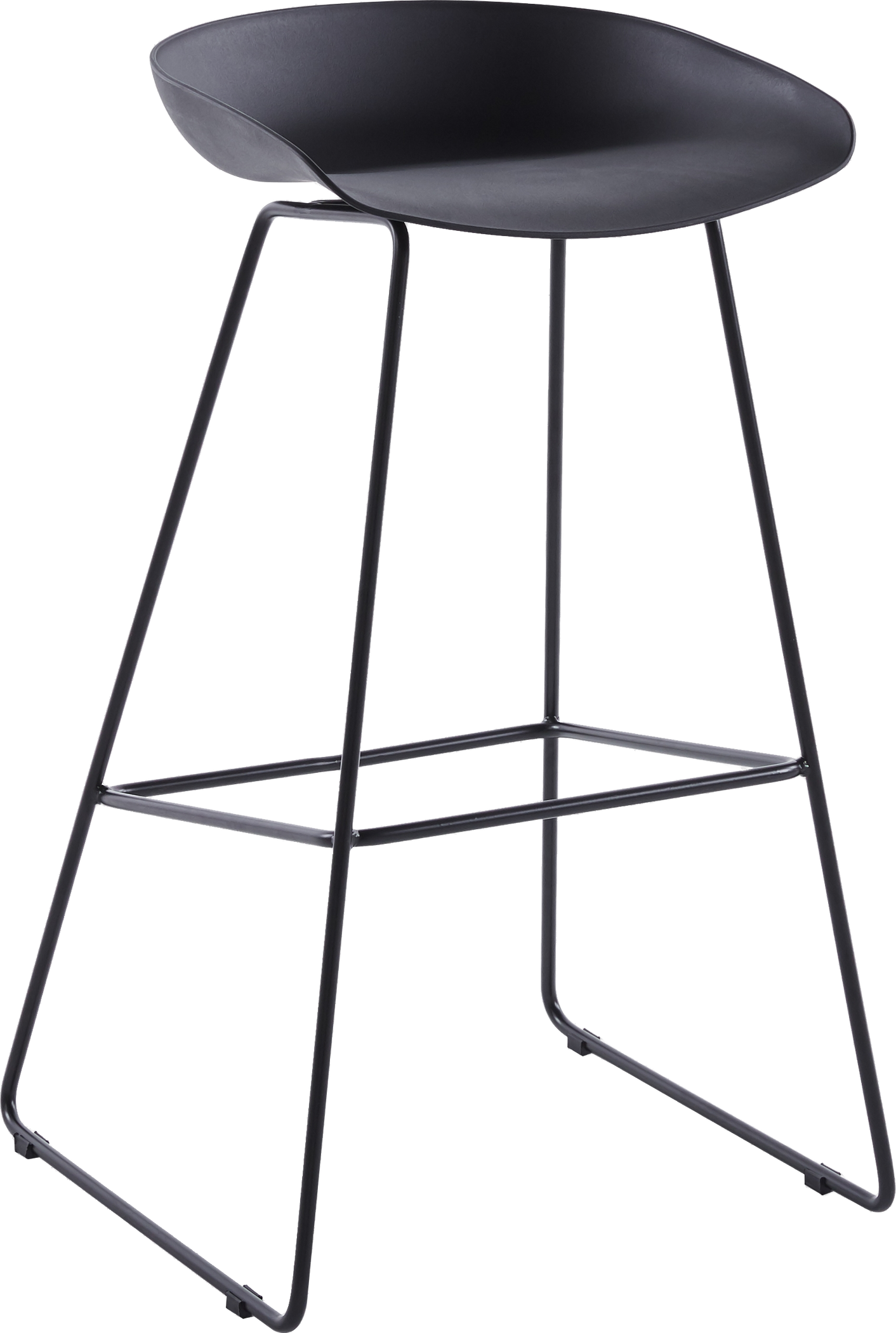 Barstol Nordlys Furniture Taboslo  Sort  Ergonomisk Sæde   Polypropylen  Epoxyfinish Metalstel  Med Fodstøtte  H82ã B42ã D42 Cm