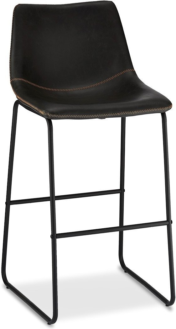 Barstol Raymond   Hallmark Kelso   Sort Pu-læder H97ã B46ã D54 Cm