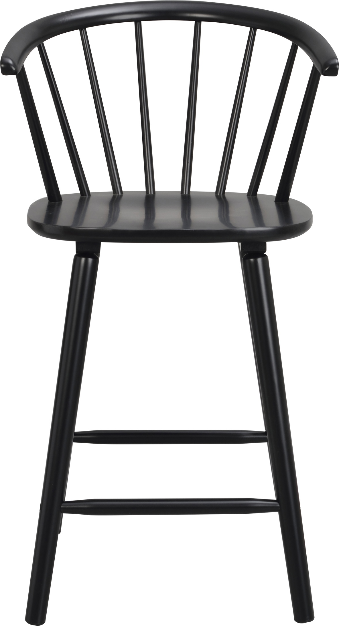 Barstol Rowico Carmen -pak Sort Lakeret Massivt Gummitræ H96ã B55ã D55 Cm