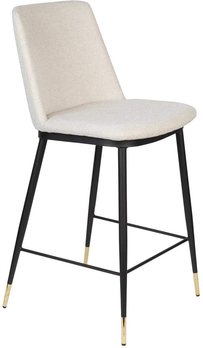 Elegant Barstol i Lysgrå Stof med Stålramme - 95 cm