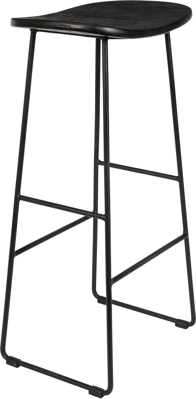 Elegant Barstol Tangle i Antracit og Teak - Stilfuld Design