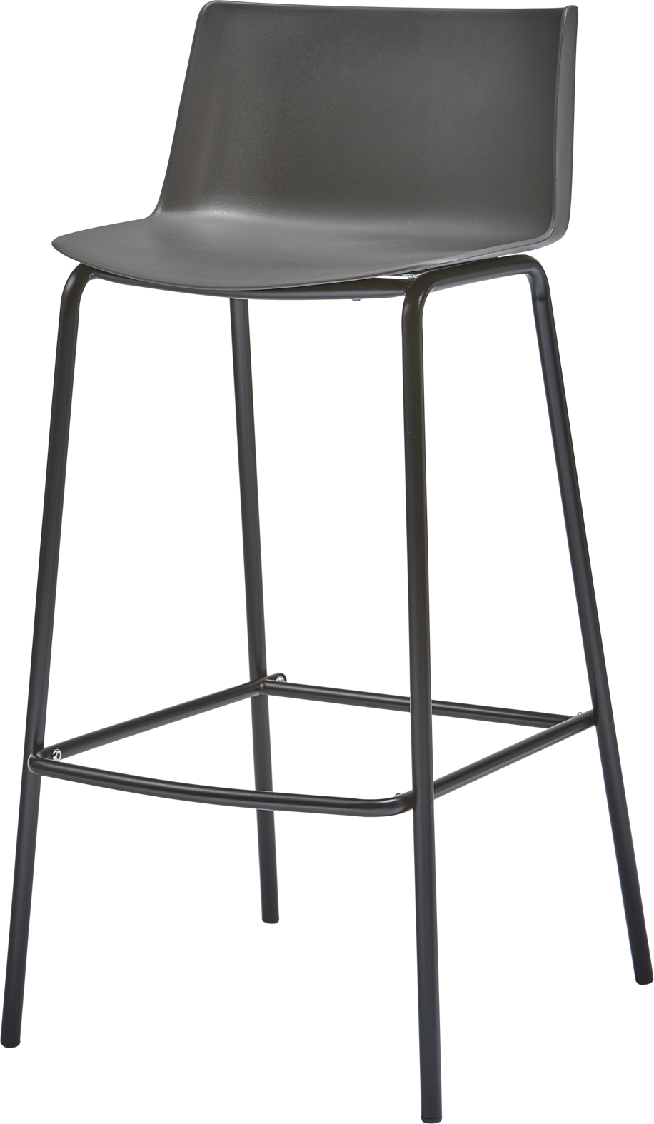 Barstol Woood Collection Guy Polypropylen Metal Brun Grå   Sædehøjde 74 Cm   Indendørs Og Udendørs