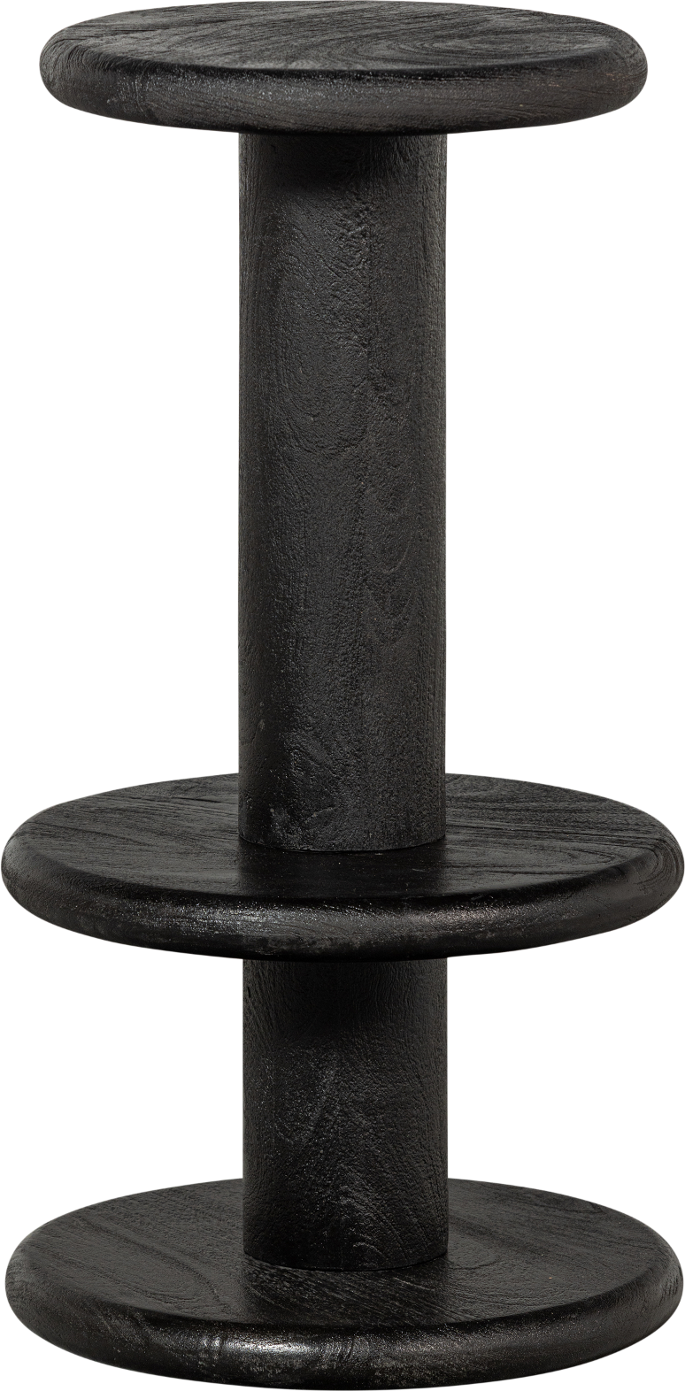 Elegant Barstol i Sort Mangotræ fra Woood Kolby - H74 cm