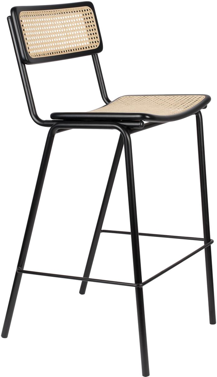 Barstol Zuiver Jort i Rattan og Stål – Elegant Bauhaus Design