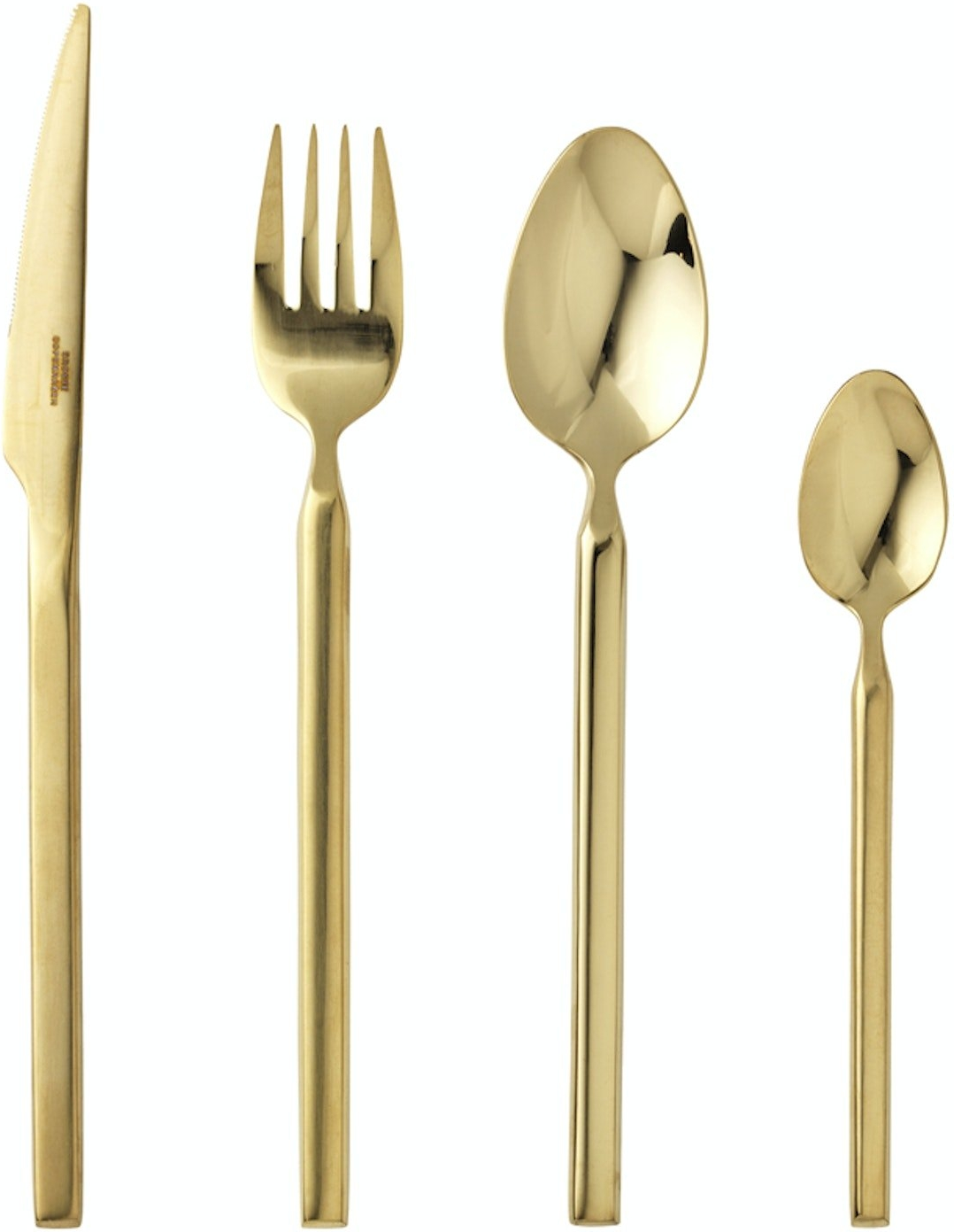 Elegant 16 Deles Guld Bestiksæt fra Broste Copenhagen