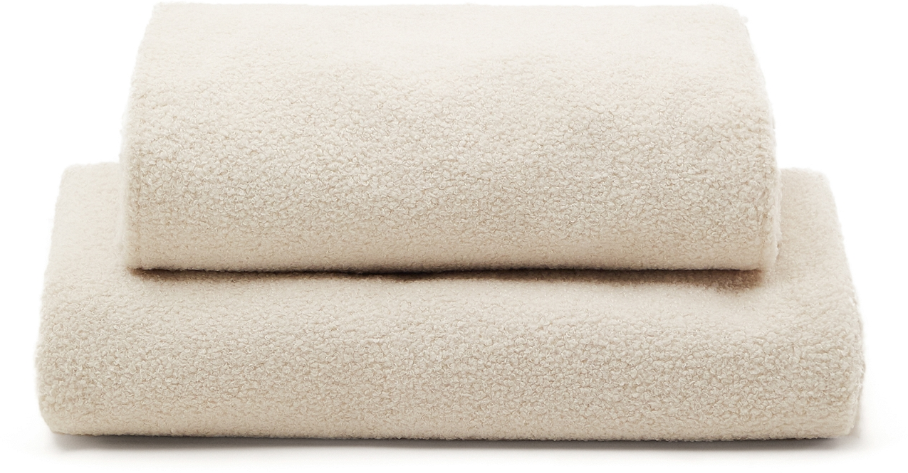 Betræk Til Sengeramme Kave Home Martina 90x200 Cm Beige Shearling-effekt Pletafvisende 100 Genanvendt Polyester Oeko-tex