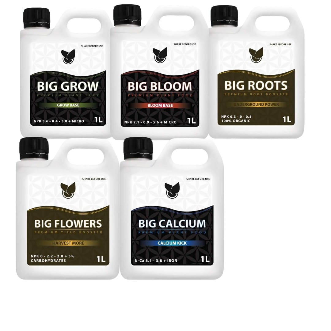 Big Plant Science  Komplet Gødnings Kit Standard Tilbud  Big Grow  Big Bloom  Big Calcium  Big Roots Og Big Flowers
