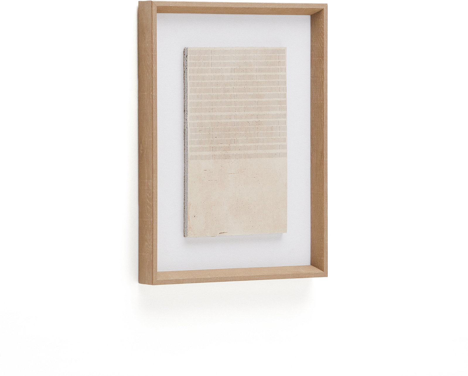 Billede Med Ramme Kave Home Sormina Diagram 30x40 Cm Nordisk Moderne Design Beige Reliefstruktur