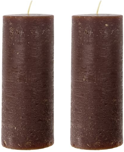 Bloklys Stearinlys House Doctor Rustic Wax Cognac ø6 3ã 15 Cm