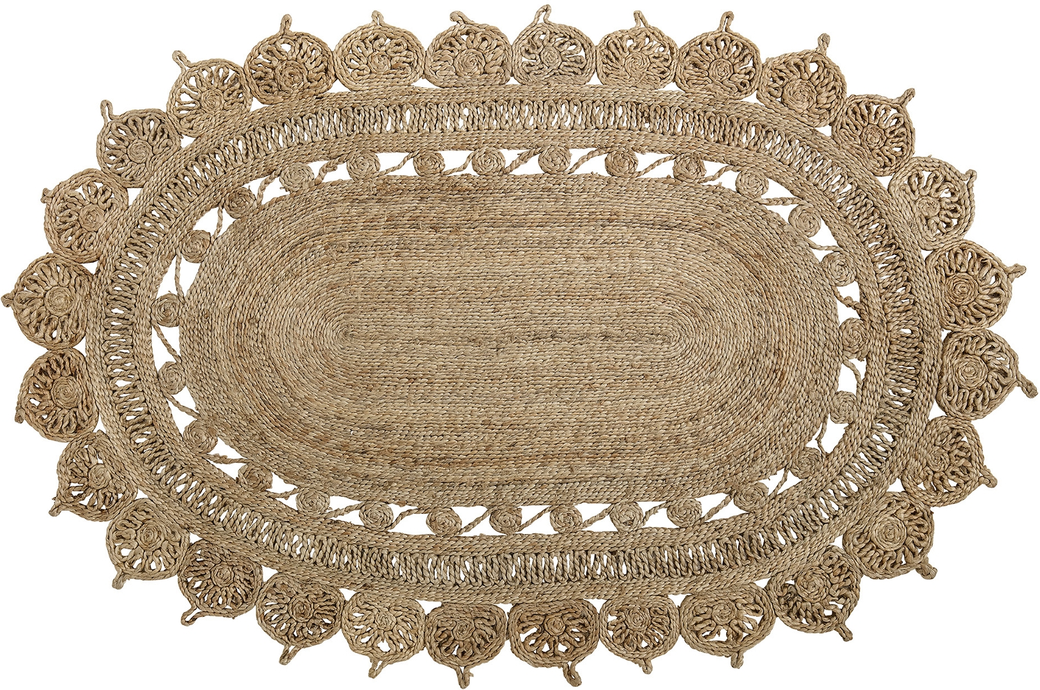 Bloomingville Cozy Akin Jute Gulvtæppe - 121 cm