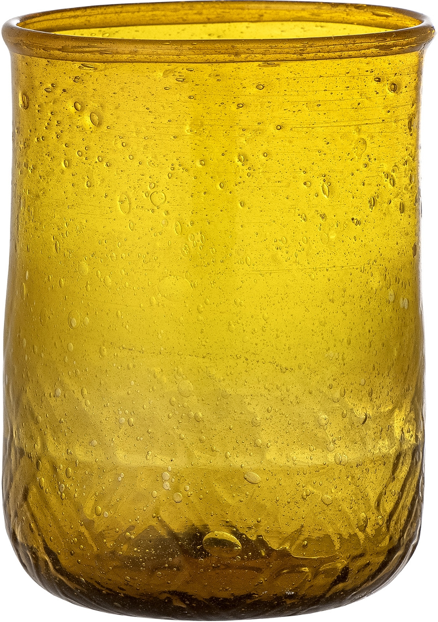 Bloomingville Talli Drikkeglas   Genbrugsglas Gul ø7xh9 Cm