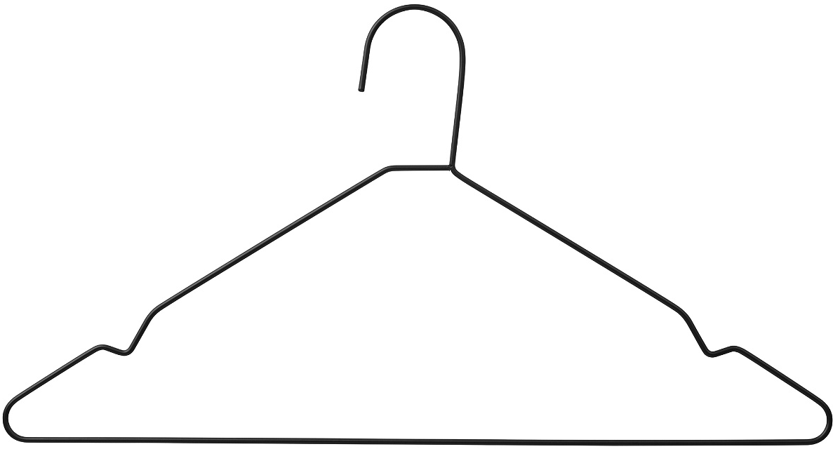 Bøjlesæt Kristina Dam Hangem Stk Sort Pulverlakeret Jern Minimalistisk Garderobebøjle