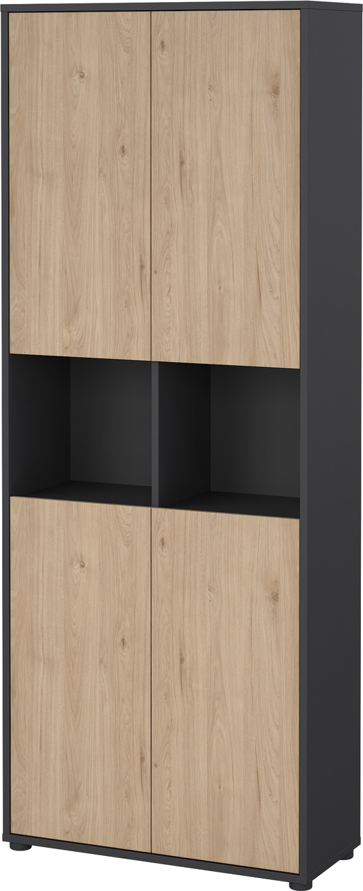 Bogreol Reol Vesterholm Formé   Låger  Jackson-hickory Matgrå Spånplade H204ã B80ã D34 Cm