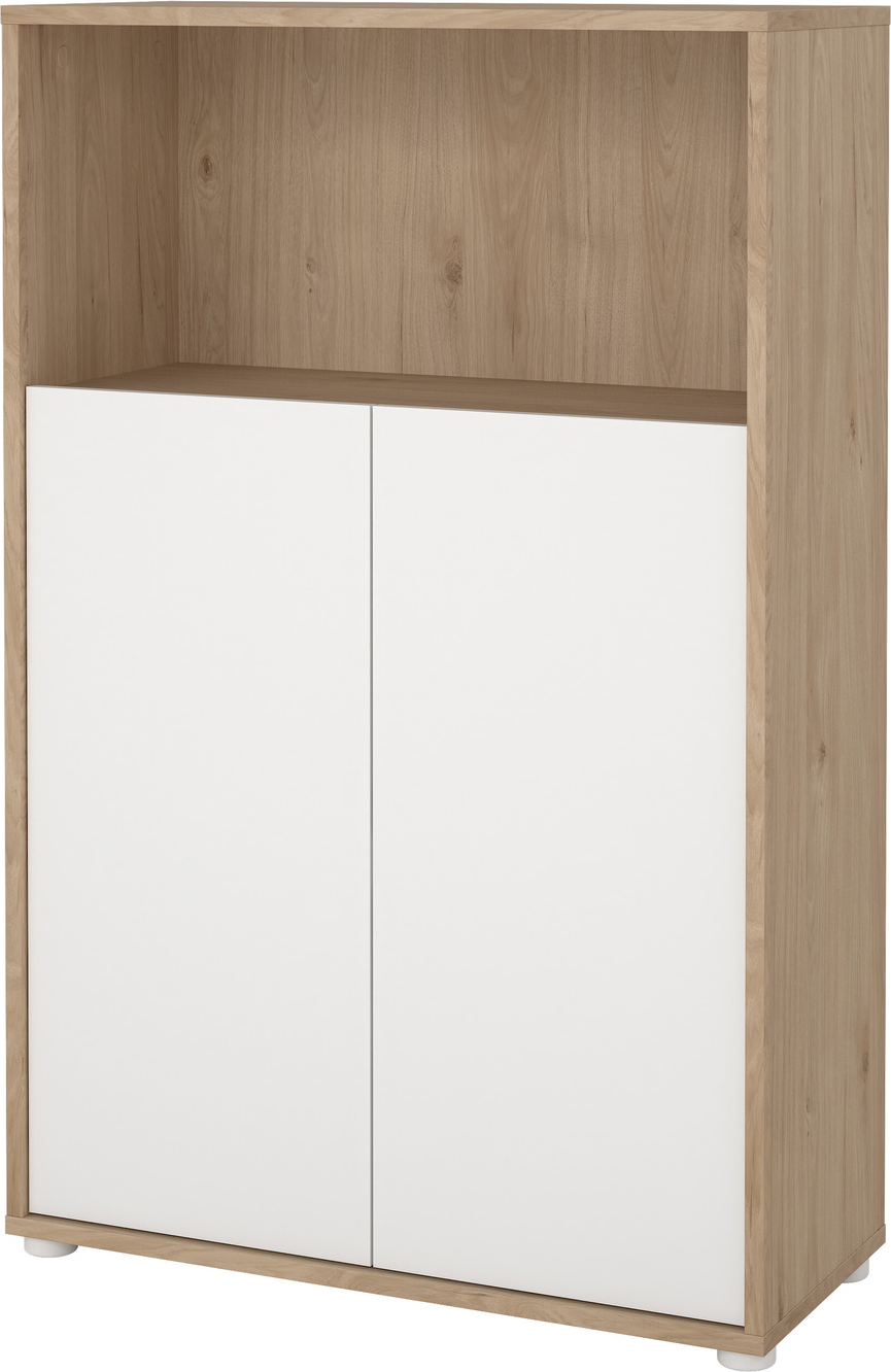 Bogreol Reol Vesterholm Formé   Skabe  Hvid Jackson Hickory  Spånplade  H124   B80   D34 Cm