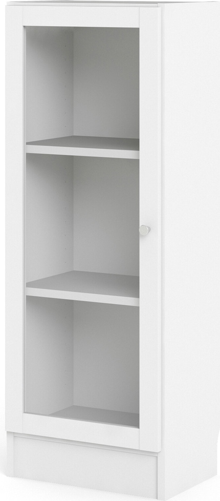 Bogreol Vesterholm Basic Glasdør Vægmonteret Hvid Folie H107xb40xd28 Cm