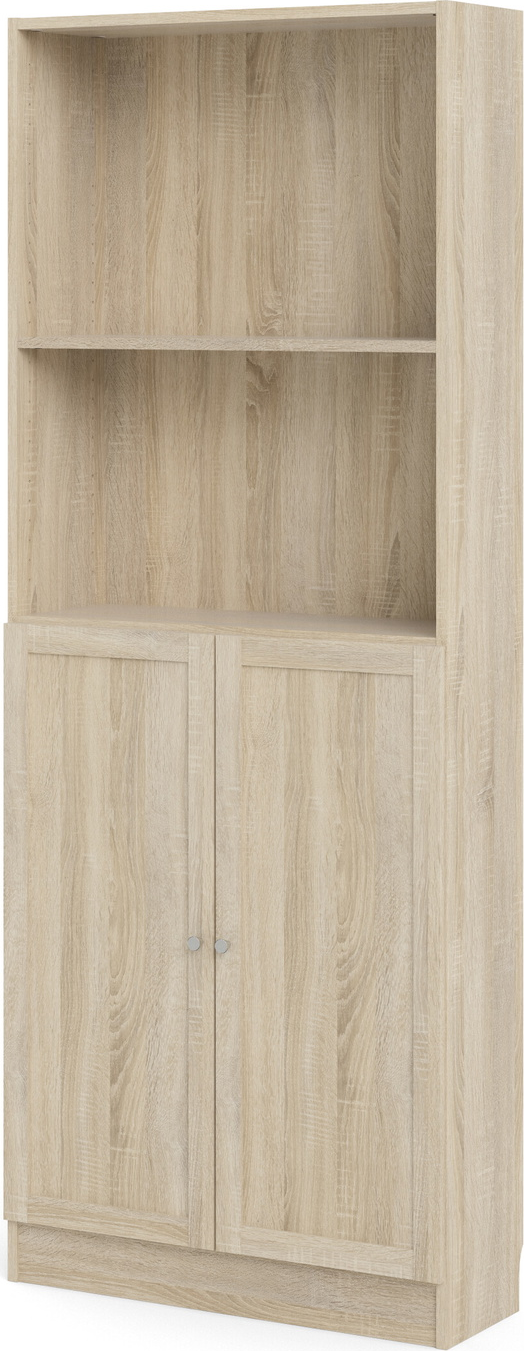 Bogreol Vesterholm Basic Smal Opbevaringsreol   Hylder Og Låger Natur  Spånplade Folie H203ã B79ã D28 Cm