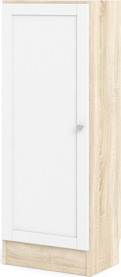 Bogreol Vesterholm Basic Vægmonteret Med Låge H107ã B41ã D28 Cm  Hvid Låge Natur