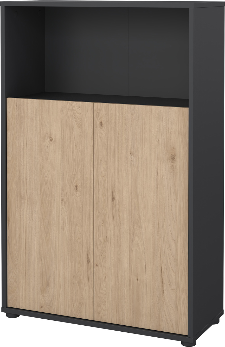 Bogreol Vesterholm Formé    Skabe  Jackson-hickory Matgrå  Spånplade  H124ã B80ã D34 Cm