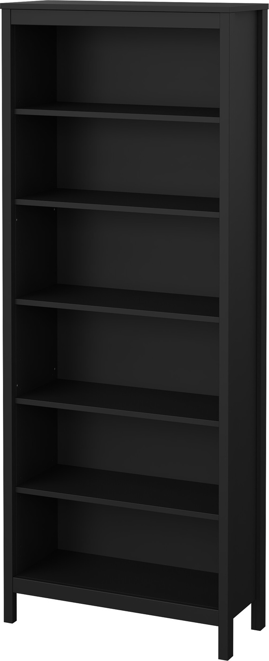 Bogreol Vesterholm Lunor  Mat Sort Vægmonteret Reol    Hylder   Justerbare  H199 B78 D32   Cm  Fsc-cert