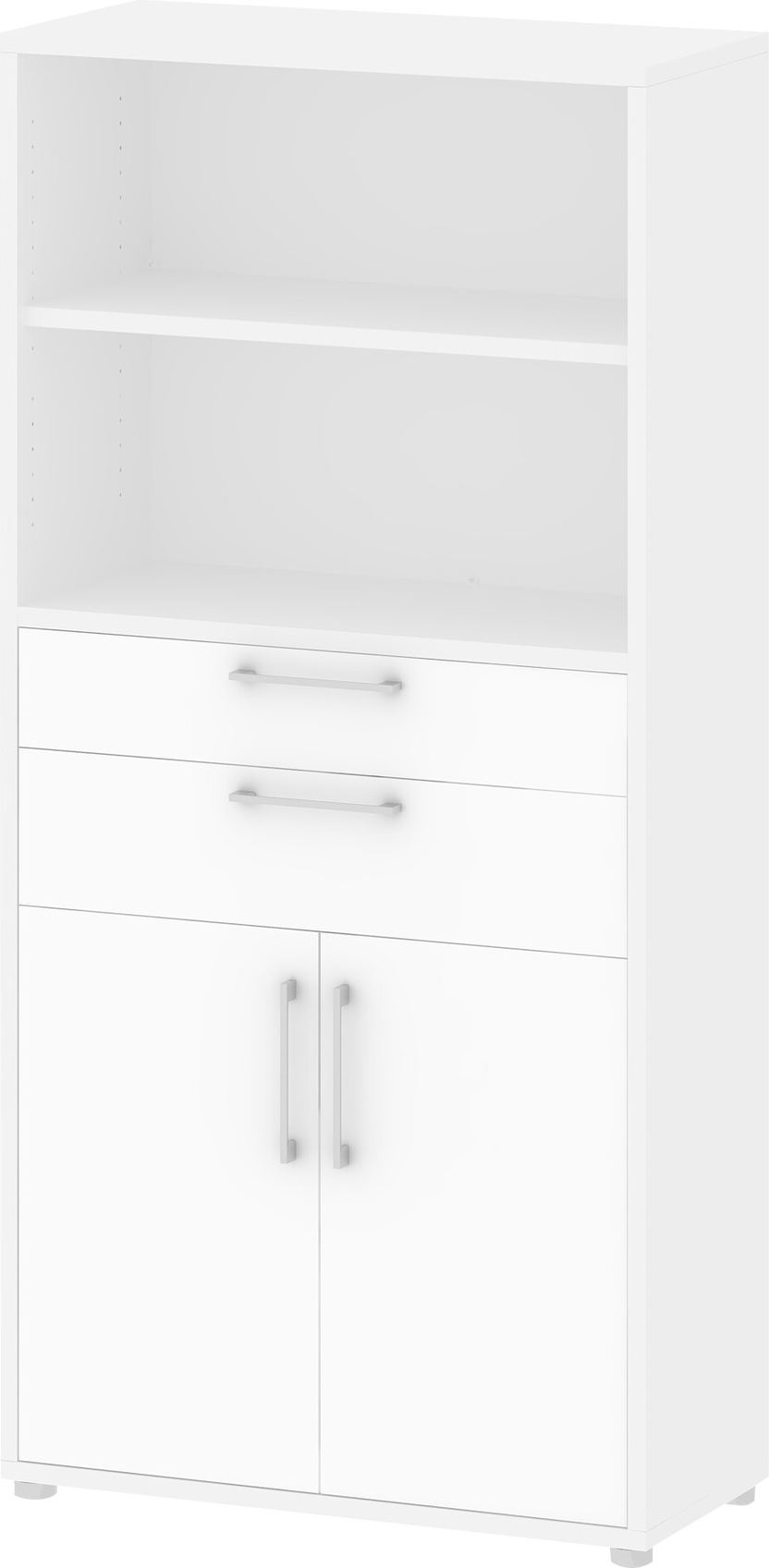 Bogreol Vesterholm Prima   Hvid Reol  Vægmonteret    Skuffer Og Skab  H186ã B89ã D40 Cm