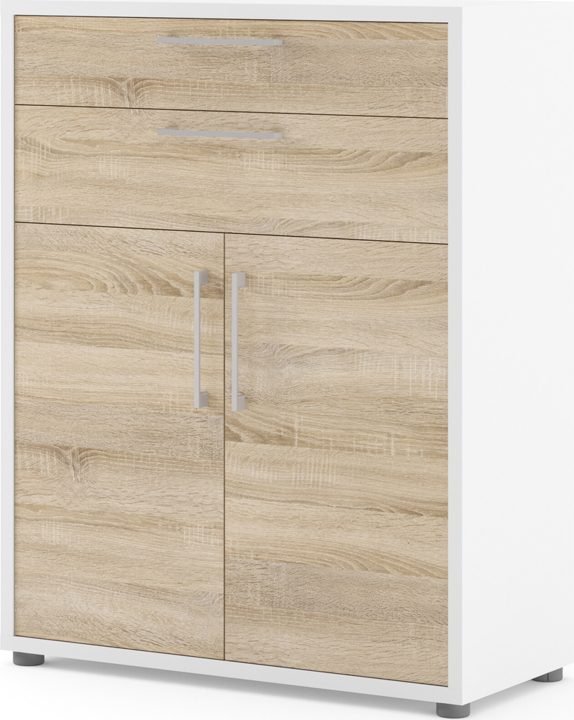 Bogreol Vesterholm Prima  Natur Hvid Spånplade  Vægmonteret H113ã B89ã D40 Cm