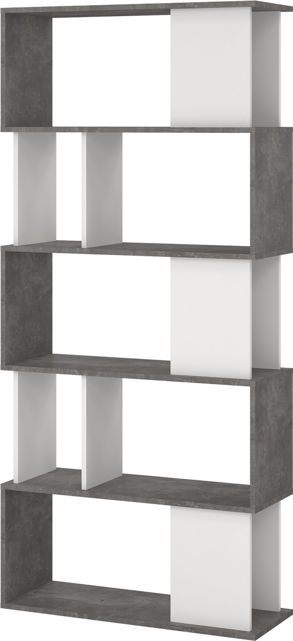 Bogreol Vesterholm Rim Vægmonteret Hvid Oxidbeton Spånplade Fsc H173 5ã B80ã D29   Cm