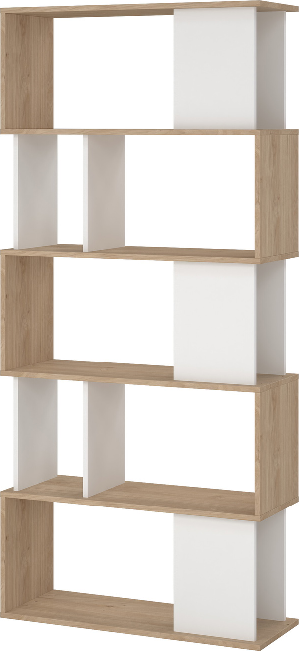 Bogreol Vesterholm Rim  Vægmonteret Reol  Hvid Jackson Hickory  Spånplade  H173 5ã B80ã D29   Cm  Fsc
