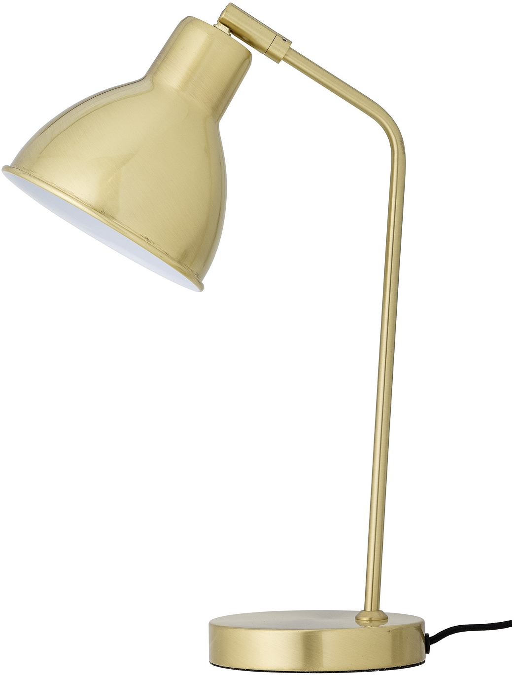 Bord- Og Læselampe Bloomingville Catya Messing Metal Med Svingbar Arm Og Konisk Skærm H29   B14   L29 Cm