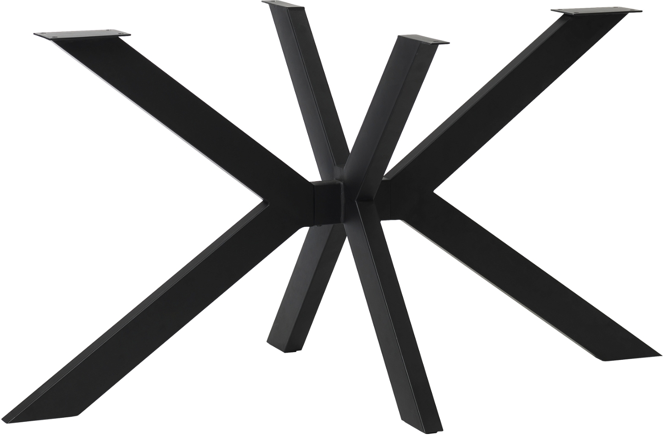 Bordben Til Plankebord Nordique Design Reno   Sort Metal Stjerneformet Base H71 7ã B149 Cm