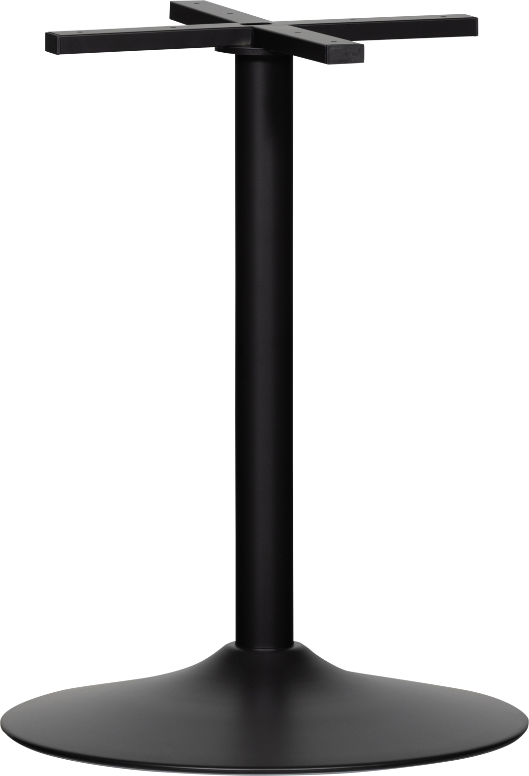 Bordben Woood Bistro Round Tube Til Bar- Og Cafebord ø54   H72 Cm Mat Sort Passer Til ø80 Cm Bordplade