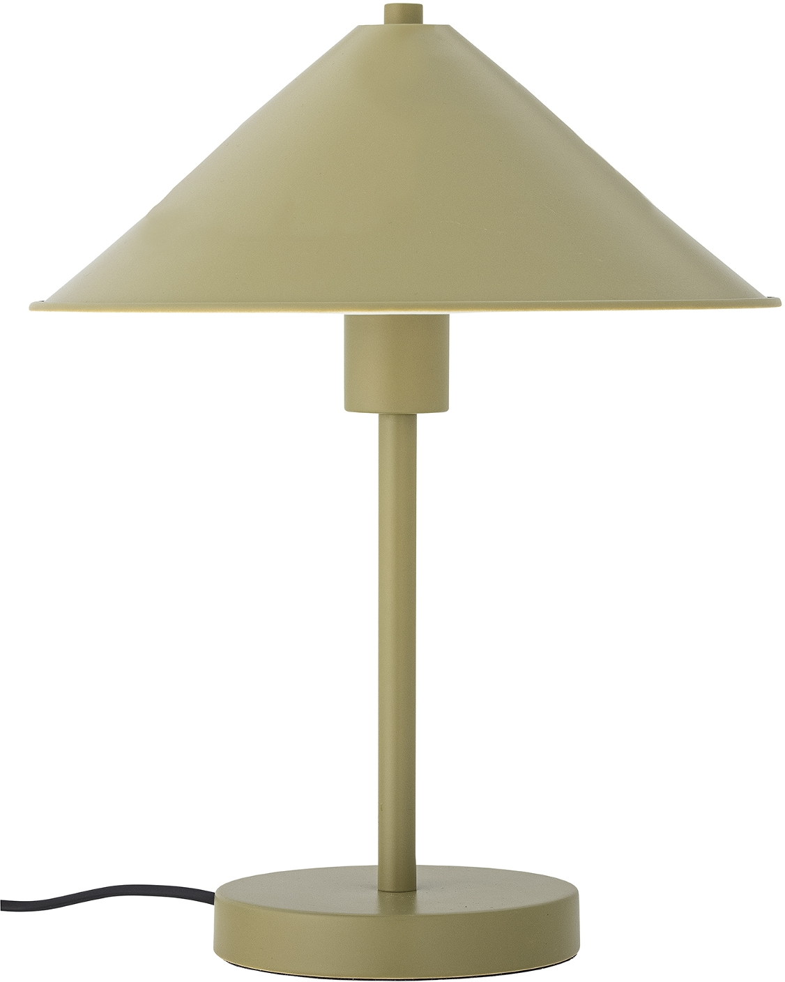 Bordlampe Bloomingville Bakoni ø30   Cm Støvet Grøn Jern   Pvc Retro Skrivebordslampe