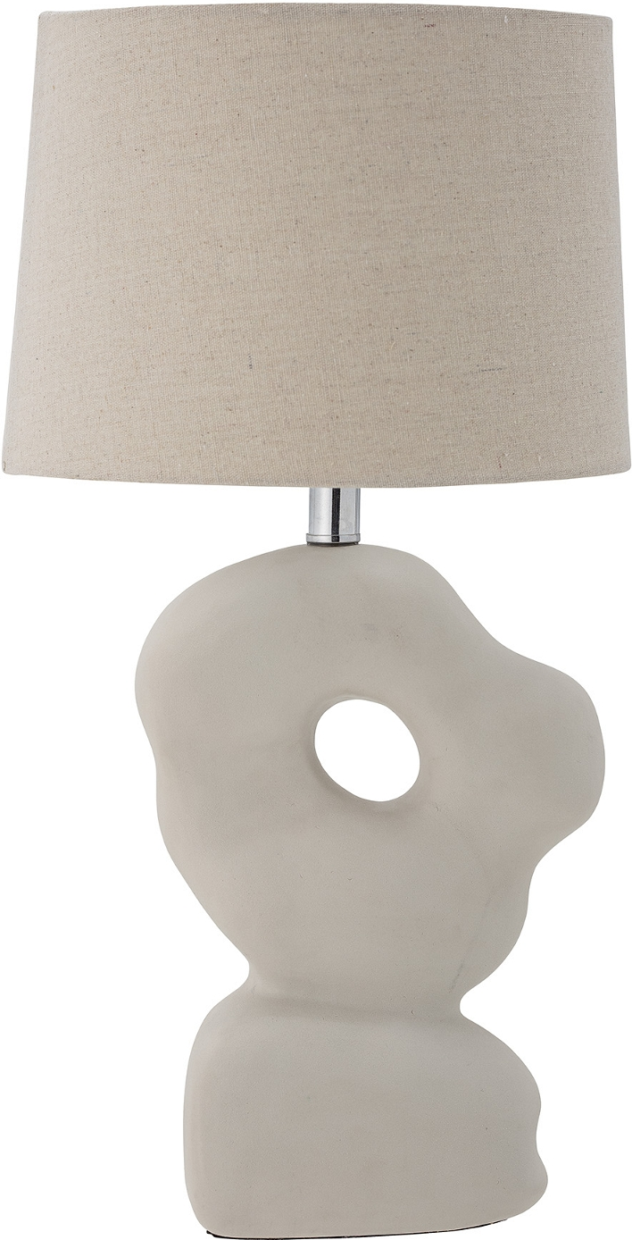 Elegant bordlampe Cathy i hvidt stentøj fra Bloomingville