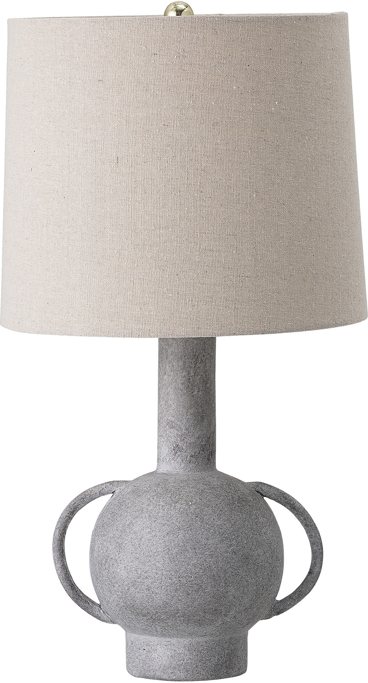 Elegant Bordlampe Kean i Terracotta med Grå Skærm