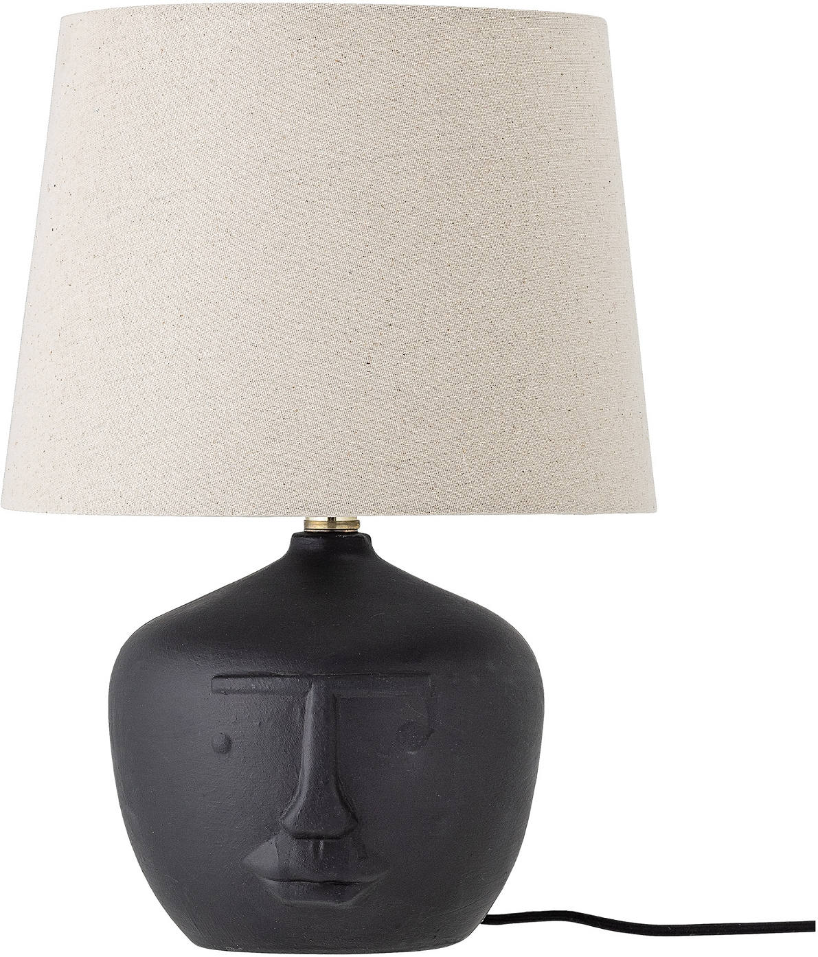 Elegant Bordlampe Matheo i Terracotta med Hørskærm