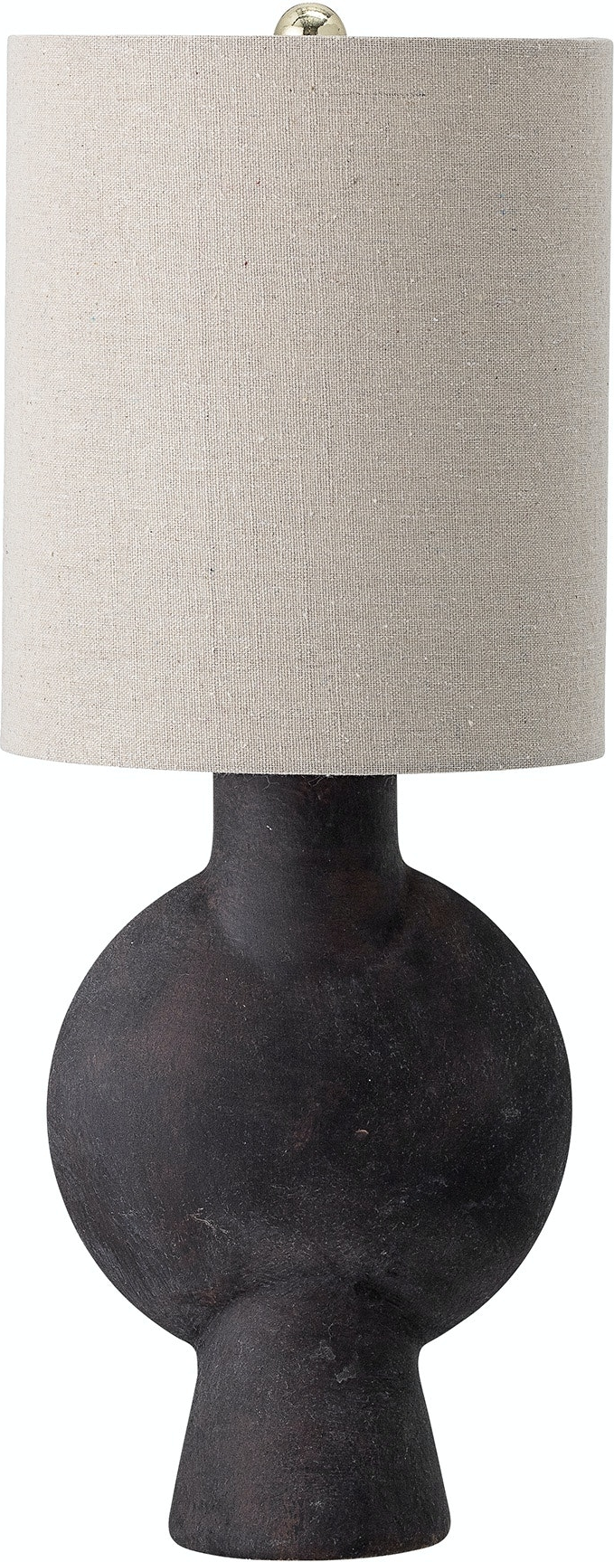 Stilfuld Bordlampe Sergio med Terracotta Base og Linned Skærm
